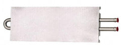 Lytron - 12" Long x 3-1/2" High, Beaded Connection Stainless Steel Tube Cold Plate - 3/8 OD Tube, 2-Pass Fluid Path, Deionized Water or Corrosive Fluids Cooling, 1/2" Thick - Exact Tool & Supply