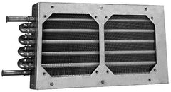 Lytron - 3/8" Tube OD, 2 Fan Mount, Liquid-To-Air Copper Tubed Process Equipment Heat Exchanger - Water Cooler, 6.3" High x 12.95" Wide x 2.04" Deep, 2,360 BTU/Hr, 400°F Max - Exact Tool & Supply