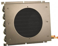 Lytron - 3/8" Tube OD, 1 Fan Mount, Liquid-To-Air Copper Tubed Process Equipment Heat Exchanger - Water Cooler, 9" High x 11.9" Wide x 2.5" Deep, 3,080 BTU/Hr, 400°F Max - Exact Tool & Supply