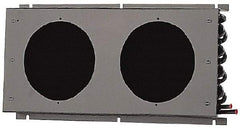 Lytron - 3/8" Tube OD, 2 Fan Mount, Liquid-To-Air Copper Tubed Process Equipment Heat Exchanger - Water Cooler, 9" High x 19.9" Wide x 2.5" Deep, 4,740 BTU/Hr, 400°F Max - Exact Tool & Supply