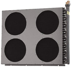 Lytron - 7/8" Tube ID, 4 Fan Mount, Liquid-To-Air Copper Tubed Process Equipment Heat Exchanger - Water Cooler, 22.2" High x 27.5" Wide x 3.5" Deep, 13,035 BTU/Hr, 400°F Max - Exact Tool & Supply