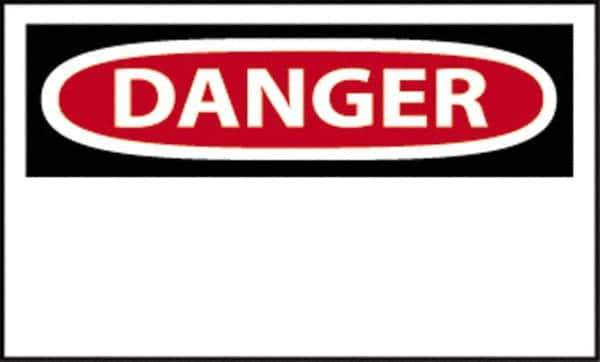 NMC - "Danger", 10" Long x 14" Wide, Fiberglass Safety Sign - Rectangle, 0.095" Thick, Use for Accident Prevention - Exact Tool & Supply