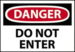 NMC - "Danger - Do Not Enter", 20" Long x 28" Wide, Rigid Plastic Safety Sign - Rectangle, 0.05" Thick, Use for Security & Admittance - Exact Tool & Supply