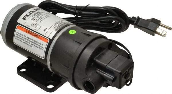 FloJet - 1/10 HP, 3/8 Inlet Size, 3/8 Outlet Size, Duplex II Demand Diaphragm pump, Diaphragm Spray Pump - 115 Input Voltage, Santoprene, Polypropylene, 2500 Max RPM, NPTF - Exact Tool & Supply