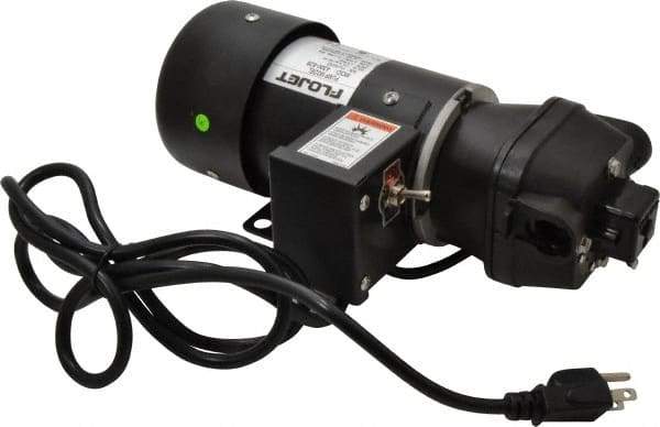 FloJet - 1/10 HP, 1/2 Inlet Size, 1/2 Outlet Size, with Manual onand off Switch, Diaphragm Spray Pump - 115 Input Voltage, Santoprene, Polypropylene, 3.20 Max GPM, 2500 Max RPM, Barbed - Exact Tool & Supply