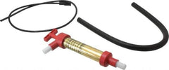 Jabsco - 40 Strokes per Gal, 1/2" Outlet, Brass Hand Operated Plunger Pump - 3 oz per Stroke, 10-1/4" OAL, For 5 Gal Drums, For Oil & Diesel Fuel - Exact Tool & Supply