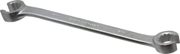 Proto - 15 x 17mm, Chrome Finish, Open End Flare Nut Wrench - 12 Points, 8" OAL, Steel, Double End Head - Exact Tool & Supply