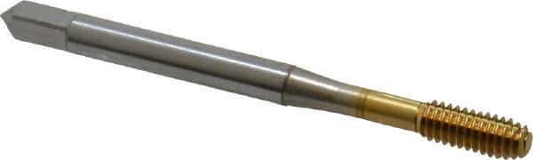OSG - #8-32 UNC H5 Thread Limit Modified Bottoming Thread Forming Tap - Cobalt, TiN Finish, 2-1/8" OAL, 3/4" Thread Length, Right Hand Thread, Series HY-PRO NRT - Exact Tool & Supply