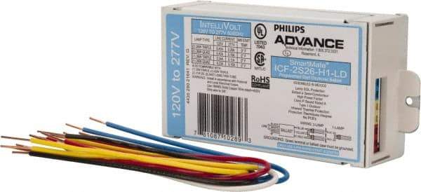 Philips Advance - 1 or 2 Lamp, 120-277 Volt, 0.23 to 0.45 Amp, 0 to 39, 40 to 79 Watt, Programmed Start, Electronic, Nondimmable Fluorescent Ballast - 0.93, 0.98, 1.00, 1.10, 1.12 Ballast Factor - Exact Tool & Supply