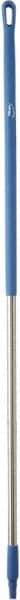 Vikan - 59 x 1-1/4" Aluminum Squeegee Handle - European Threaded Connection, Blue - Exact Tool & Supply