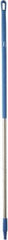Vikan - 59 x 1-1/4" Aluminum Squeegee Handle - European Threaded Connection, Blue - Exact Tool & Supply