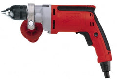 Milwaukee Tool - 1/2" Keyless Chuck, Pistol Grip Handle Electric Drill - Exact Tool & Supply