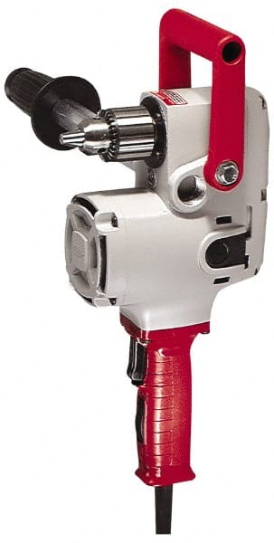 Milwaukee Tool - 1/2" Keyed Chuck, 300 & 1,200 RPM, Pipe Handle Electric Drill - Exact Tool & Supply