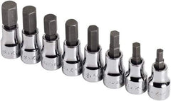 SK - 8 Piece 3/8" Drive Metric Hex Bit Socket Set - 5 to 12mm Hex - Exact Tool & Supply