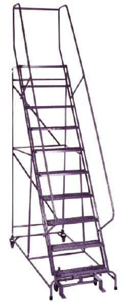Cotterman - 162" 12 Step Ladder - 350 Lb Capacity, 120" Platform Height, 32" Base Width x 88" Depth, Grip Strut - Exact Tool & Supply