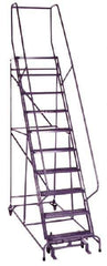 Cotterman - 172" 13 Step Ladder - 350 Lb Capacity, 130" Platform Height, 42" Base Width x 95" Depth, Grip Strut - Exact Tool & Supply