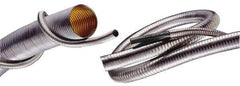 Kuriyama of America - 8" ID x 8-1/8" OD, -60 to 750°F, Galvanized Steel Unlined Flexible Metal Duct Hose - 0.01 to 0.012 Gage Thickness, 50" Bend Radius, 25' Long - Exact Tool & Supply