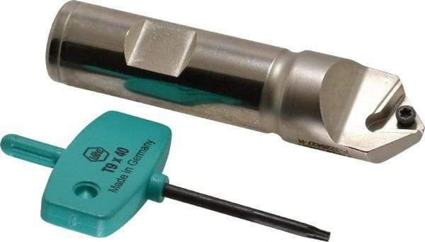 Ingersoll Cutting Tools - 90° Included Angle, 0.842" Drill Diam, 3-1/2" OAL, 3/4" Shank Diam, Indexable Spotting and Center Drill - TFLT 15 Insert Style - Exact Tool & Supply