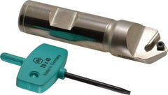 Ingersoll Cutting Tools - 90° Included Angle, 0.842" Drill Diam, 3-1/2" OAL, 3/4" Shank Diam, Indexable Spotting and Center Drill - TFLT 15 Insert Style - Exact Tool & Supply