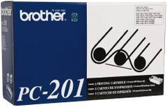 Brother - Black Thermal Print Cartridge Ribbon - Use with 75513739 - Exact Tool & Supply