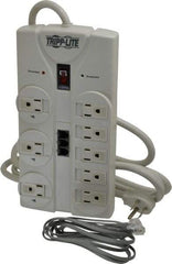 Tripp-Lite - 8 Outlets, 120 Volts, 15 Amps, 8' Cord, Power Outlet Strip - Free Hanging, Keyhole Mount, 5-15P NEMA Configuration, 9.55" Strip, UL1449 3rd Edition - Exact Tool & Supply