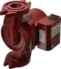 Bell & Gossett - 1/40 hp, 5-9/16" Long, 1 Phase, Cast Iron Housing, Polypropylene Impeller, Inline Circulator Pump - 115 Volt, 60 Hz, 6-3/8" Flange Width, Bell & Gossett Part No. 103267, 150 Max psi, ODP Motor - Exact Tool & Supply