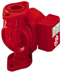 Bell & Gossett - 1/25 hp, 5-9/16" Long, 1 Phase, Cast Iron Housing, Polypropylene Impeller, Inline Circulator Pump - 115 Volt, 60 Hz, 6-3/8" Flange Width, Bell & Gossett Part No. 103251, 150 Max psi, ODP Motor - Exact Tool & Supply