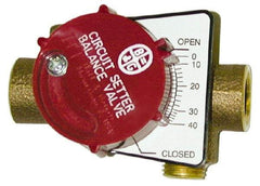 Bell & Gossett - 1-1/4" Pipe, Threaded End Connections, Inline Calibrated Balance Valve - 4-3/8" Long, 3-1/2" High, 300 Max psi, Brass Body - Exact Tool & Supply