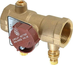Bell & Gossett - 1" Pipe, Threaded End Connections, Inline Calibrated Balance Valve - 3-13/16" Long, 3-3/16" High, 300 Max psi, Brass Body - Exact Tool & Supply