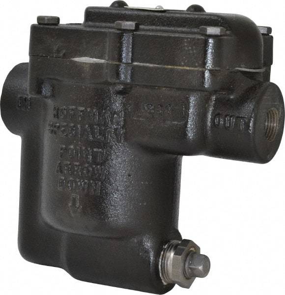 Hoffman Speciality - 1/2 Female" Pipe, Cast Iron Inverted Bucket Steam Trap - 125 Max psi - Exact Tool & Supply