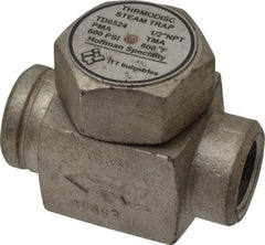 Hoffman Speciality - 1/2 Female" Pipe, Stainless Steel Thermodisc Steam Trap - 600 Max psi - Exact Tool & Supply