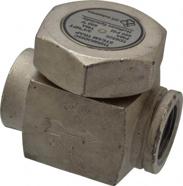 Hoffman Speciality - 3/4 Female" Pipe, Stainless Steel Thermodisc Steam Trap - 600 Max psi - Exact Tool & Supply