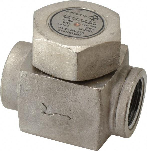 Hoffman Speciality - 1 Female" Pipe, Stainless Steel Thermodisc Steam Trap - 600 Max psi - Exact Tool & Supply