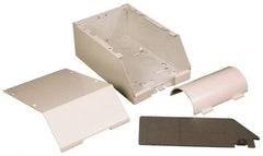 Wiremold - 7-1/8 Inch Long x 4-3/4 Inch Wide x 2-7/8 Inch High, Rectangular Raceway Fitting - Ivory, For Use with Wiremold 2400 Series Raceways - Exact Tool & Supply