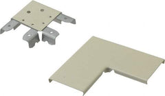 Wiremold - 3-15/16 Inch Long x 3-15/16 Inch Wide x Raceway Elbow End - 90°, Ivory, For Use with Wiremold 2400 Series Raceways - Exact Tool & Supply