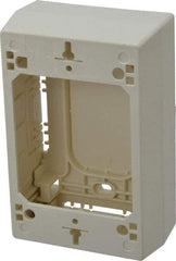 Wiremold - 1 Gang, (4) 1/2 & 3/4" Knockouts, PVC Rectangle Device Box - 4-3/4" Overall Height x 3" Overall Width x 1-3/4" Overall Depth - Exact Tool & Supply