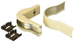 Wiremold - 2 Inch Wide, Raceway Elbow End - 90°, Ivory, For Use with Wiremold 2400 Series Raceways, (2) Couplings - Exact Tool & Supply