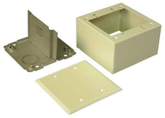 Wiremold - 2-7/8 Inch Wide x 4-3/4 Inch High, Raceway Box - Ivory, For Use with Wiremold 2400 Series Raceways - Exact Tool & Supply
