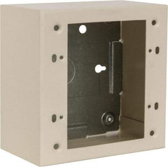 Wiremold - 4-3/4 Inch Long x 4-3/4 Inch Wide x 2-3/4 Inch High, Rectangular Raceway Box - Ivory, For Use with Wiremold 2400 Series Raceways - Exact Tool & Supply