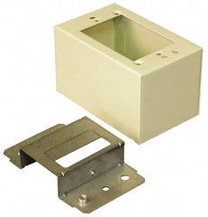 Wiremold - 4-5/8 Inch Long x 2-7/8 Inch Wide x 2-3/4 Inch High, Rectangular Raceway Box - Ivory, For Use with Wiremold 2400 Series Raceways - Exact Tool & Supply