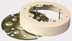 Wiremold - 1 Gang, (5) 1/2" Knockouts, Steel Round Device Box - 4-3/4" Overall Height x 4-3/4" Overall Width x 1" Overall Depth - Exact Tool & Supply