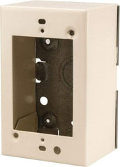 Wiremold - 1 Gang, (4) 1/2" Knockouts, Steel Rectangle Device Box - 4-5/8" Overall Height x 2-7/8" Overall Width x 2-1/4" Overall Depth - Exact Tool & Supply