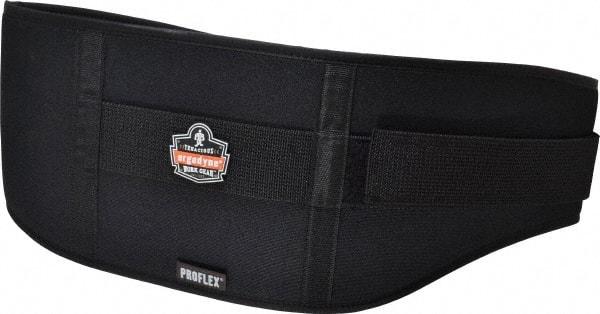 Ergodyne - Size XL, Hook & Loop, Nylon/Foam Belt - 38 to 42" Waist, 7-3/4" Wide, Lumbar Support, Black - Exact Tool & Supply
