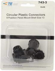 Tyco/Amp - Panel Mount Plug and Receptacle Kit - 13 to 9 AWG Compatible Wire Size - Exact Tool & Supply