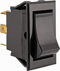 GC/Waldom - DPDT, Momentary (MO), On-On Sequence, Appliance Rocket Switch - 15 Amps at 125 Volts, 10 Amps at 250 Volts, 3/4 hp at 125/250 VAC, Quick Connect, Panel Mount - Exact Tool & Supply