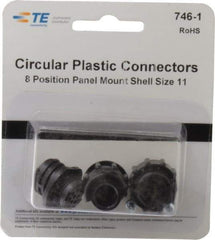 Tyco/Amp - Panel Mount Plug and Receptacle Kit - 11 to 8 AWG Compatible Wire Size - Exact Tool & Supply