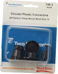 Tyco/Amp - Panel Mount Plug and Receptacle Kit - 28 to 17 AWG Compatible Wire Size - Exact Tool & Supply
