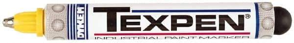 Dykem - Yellow Paint Marker - Medium Tip, Oil Based - Exact Tool & Supply