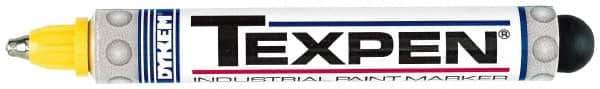 Dykem - Yellow Paint Marker - Broad Tip, Oil Based - Exact Tool & Supply