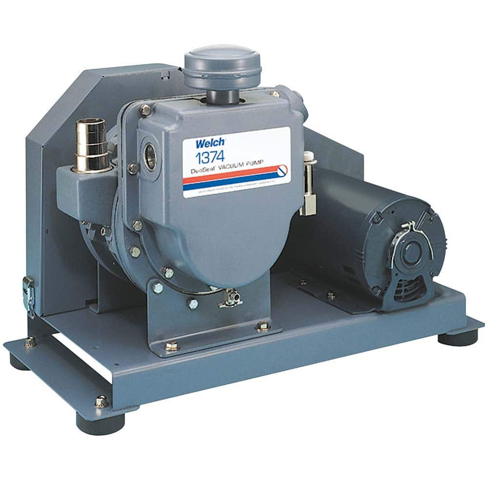Welch - Rotary Vane-Type Vacuum Pumps; Horsepower: 1.5 ; Voltage: 230/460/3/60 ; Cubic Feet per Minute: 23.00 ; Length (Decimal Inch): 26.0000 ; Width (Decimal Inch): 12.3000 ; Height (Inch): 18.8 - Exact Tool & Supply